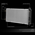 Aluminum Cooling Radiator for Silverado Sierra 1500 2500 (1999–2013) DPI 2370
