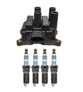Denso Ignition Coil & 4 Iridium Spark Plugs Kit for 2.0L L4
