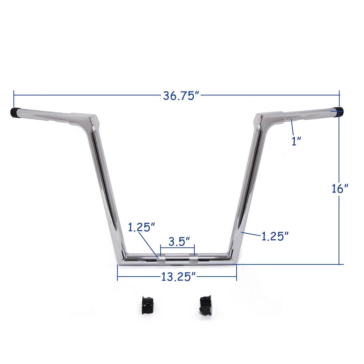 Chrome 16" Ape Hanger Handlebar for Harley Road Glide FLTRX FLT (2015–2020)