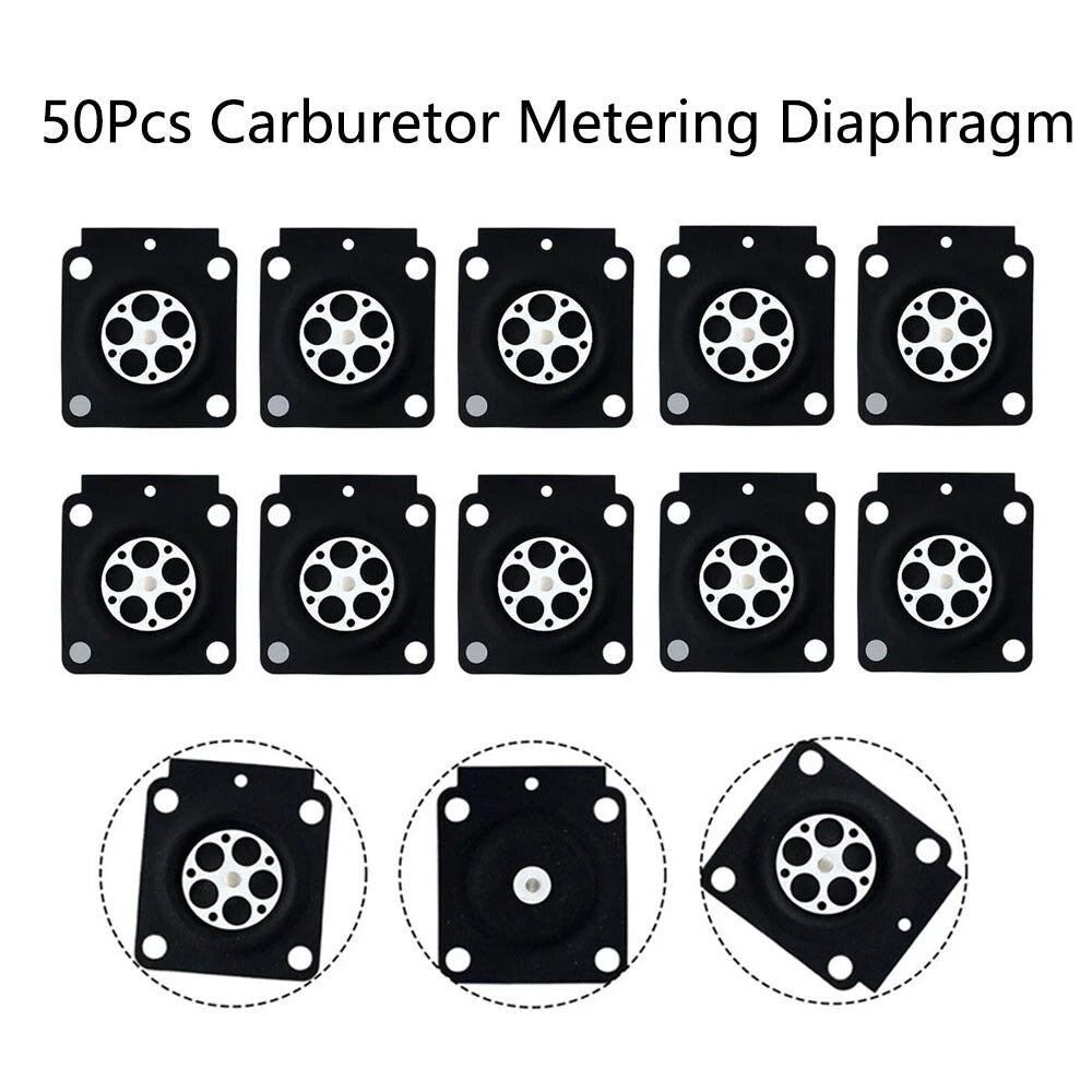 50Pcs Carburetor Metering Diaphragm for ZAMA RB-99 RB-100 (Replace A015053)