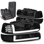 LED DRL Tinted Clear Side Headlight Bumper Lamp for Silverado (1999–2002)