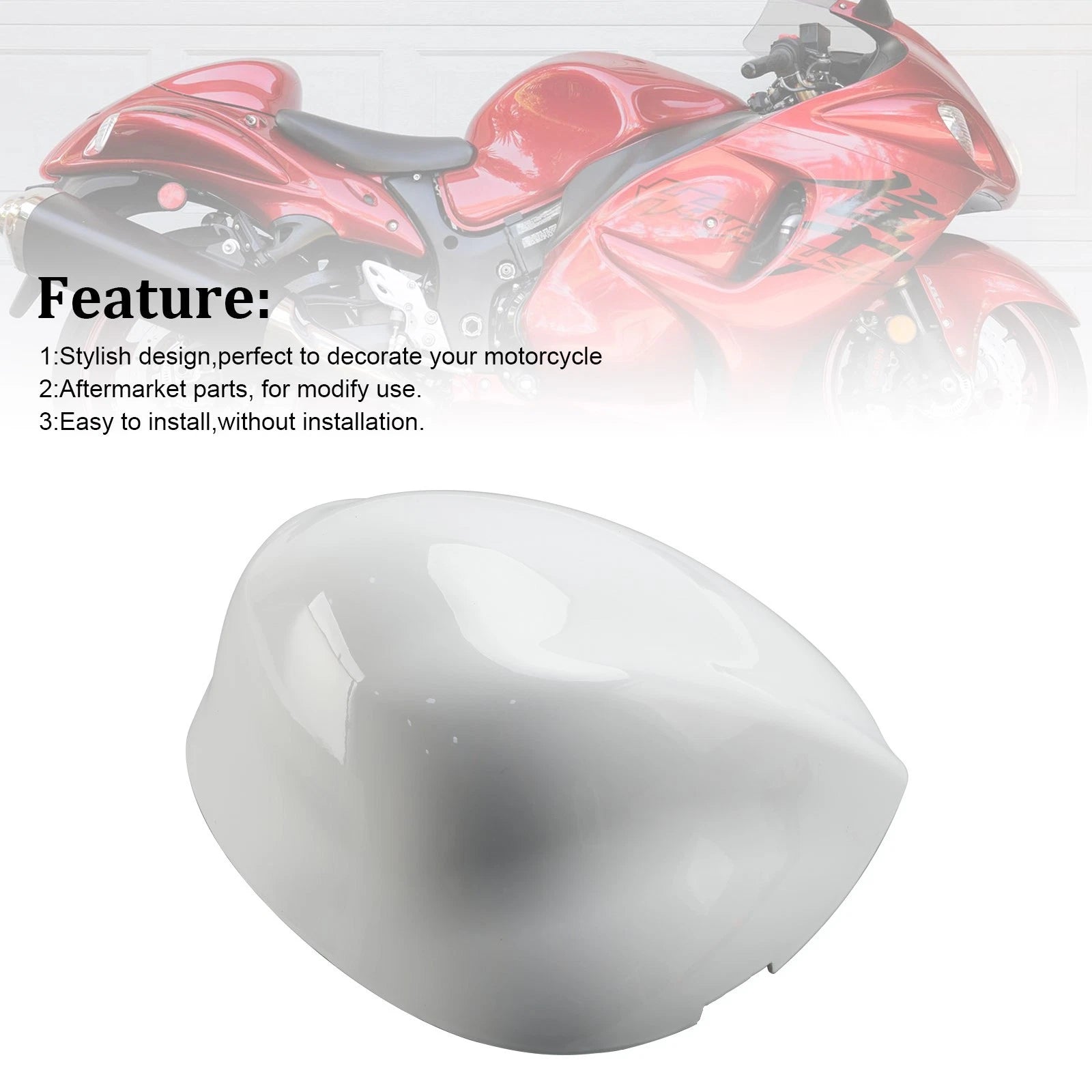 Rear Seat Fairing Cover for Suzuki GSX1300R GSX-R1300 Hayabusa (2008–2020) White