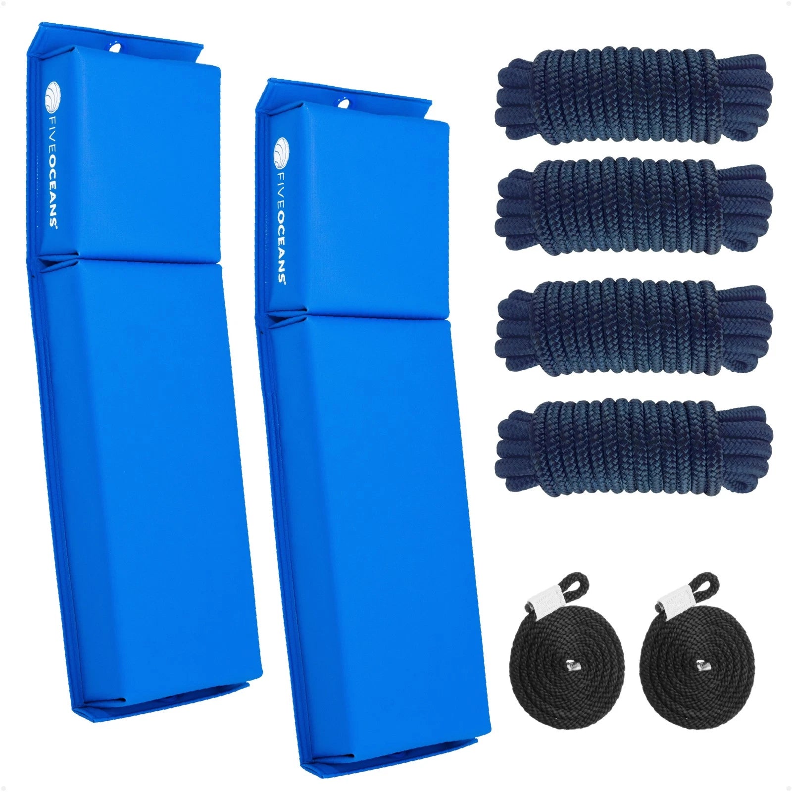 2-Pack Flat Boat Fender Kit for Boats (24" x 6-7/8" x 2-1/2")