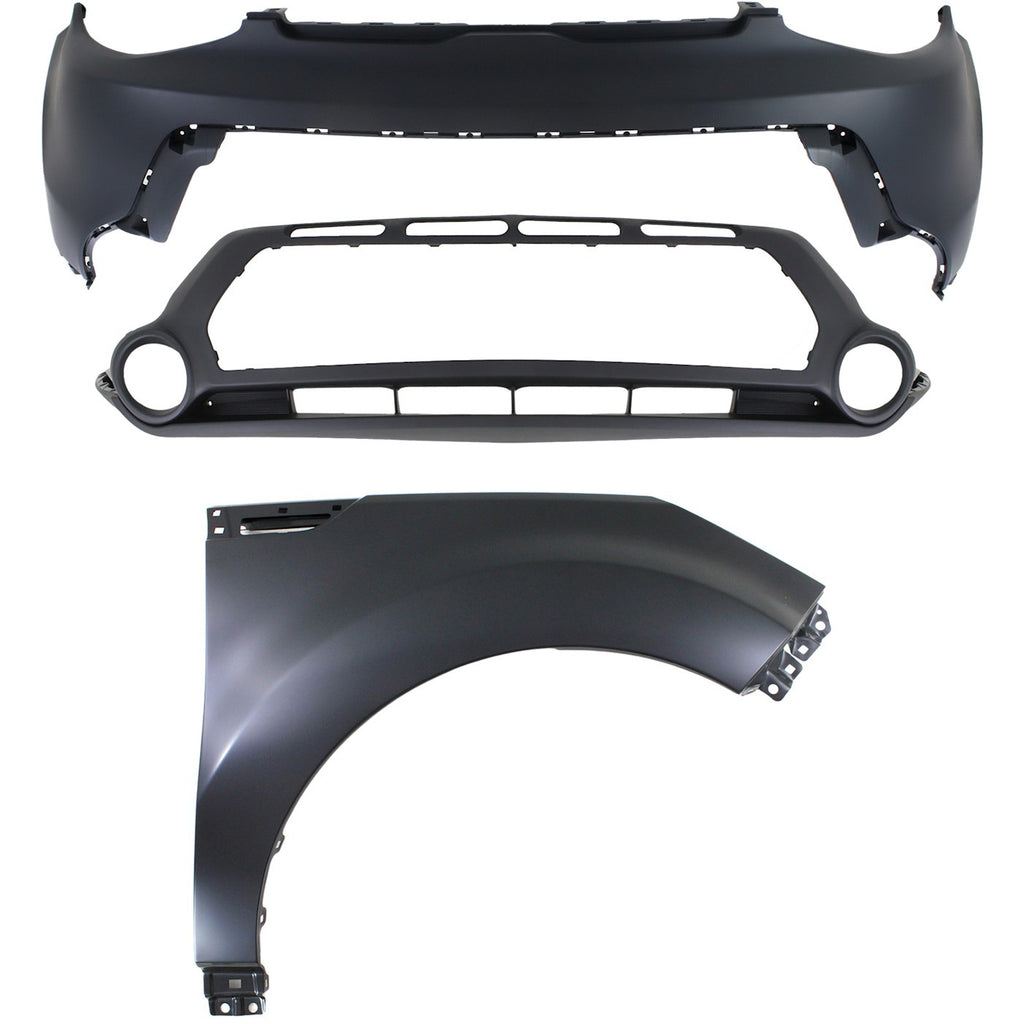 Passenger Right Side Fender Quarter Panel for Kia Soul (2014–2016)