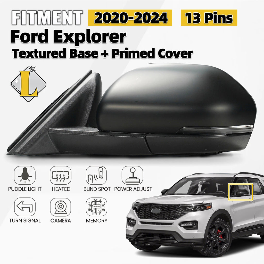 Heated Side Mirror for Ford Explorer (2020–2024) W/Blind Spot & Camera 13 Pins