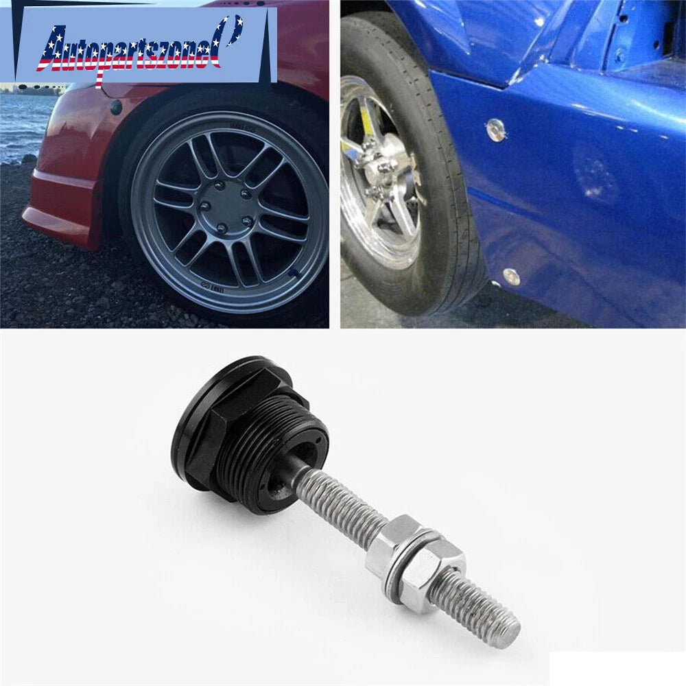Set of 4 Push Button Bonnet Hood Pin Lock Clips for Car Quick Release