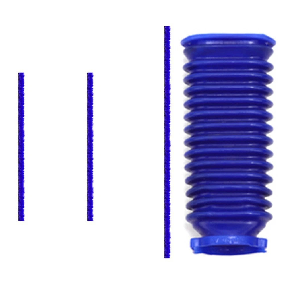 Set of 4 Vacuum Cleaner Attachments Blue Plush Strips Hose Kit