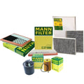 Set of 2 Mann Oil Air Carbon Cabin Fuel Filter Kit for W221 S350 (2006–2013)