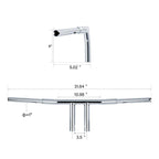 1-1/4" Fat 8" Rise T-Bar Handlebar for Harley Road King (2003-2013)