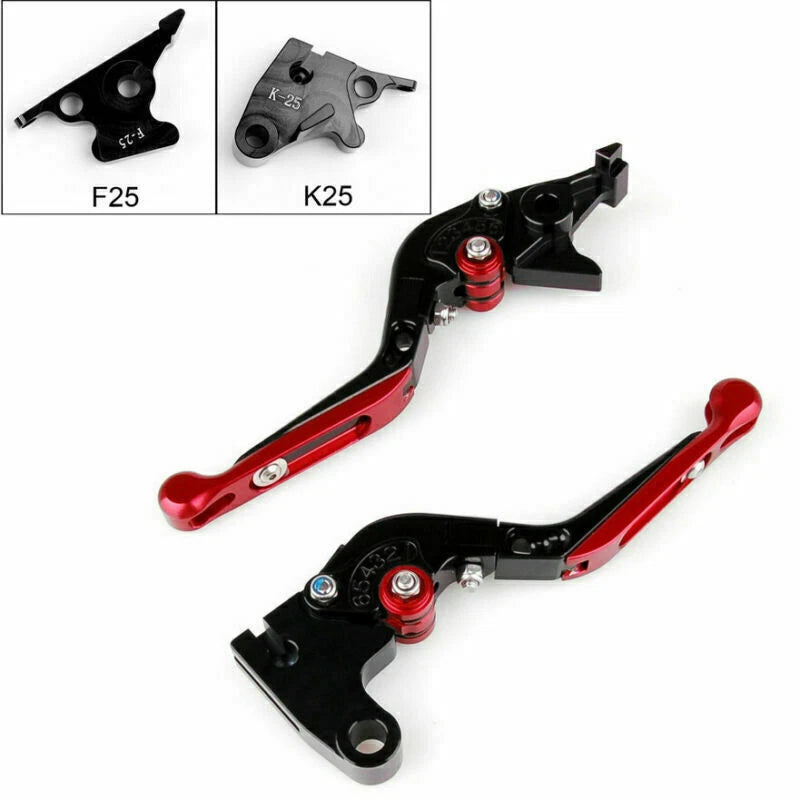 Adjustable Folding Brake Clutch Levers for Kawasaki Ninja 250R (2008–2012) Red T9