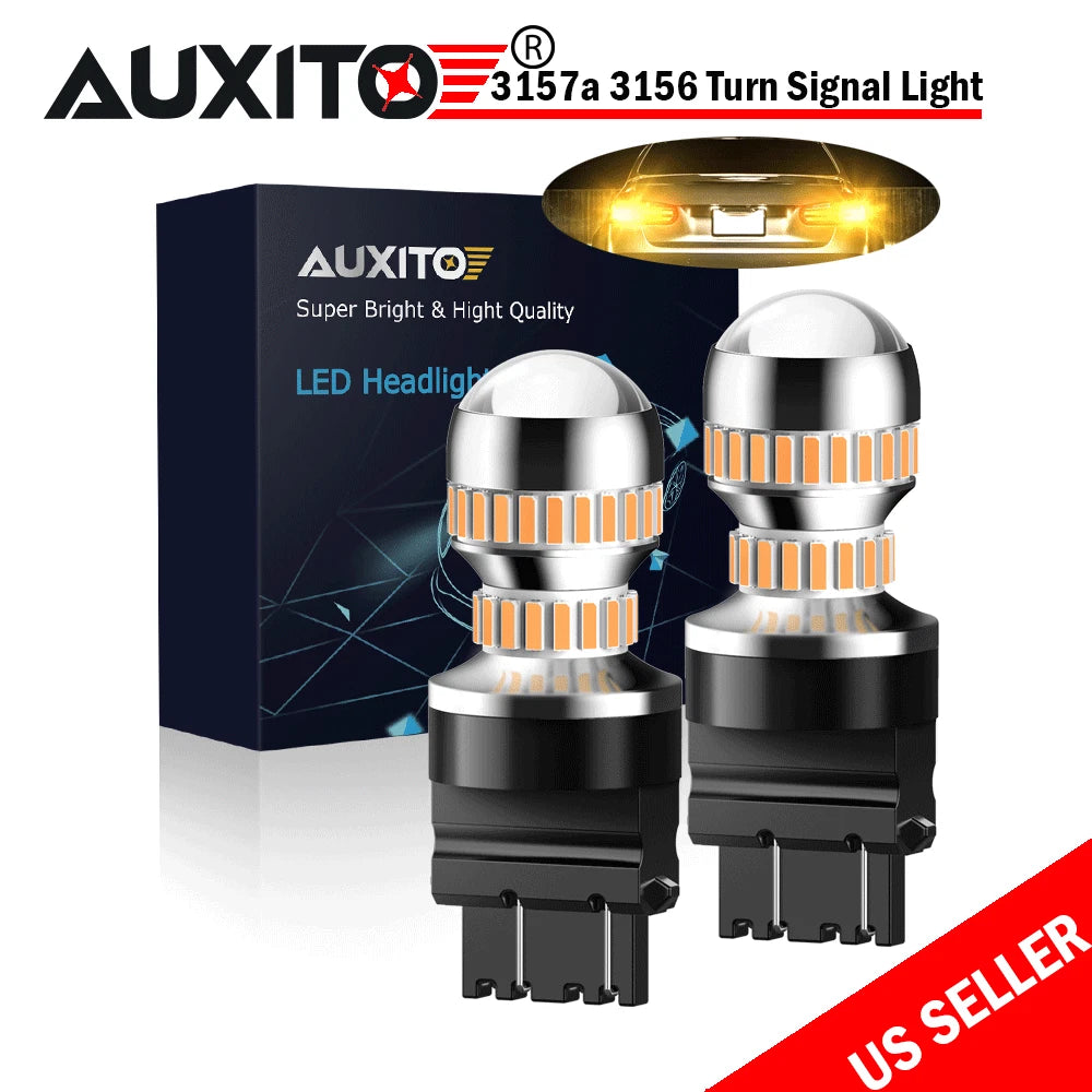 2X 3157 Amber Yellow LED Turn Signal Lights for Various Models (YYYY–YYYY)