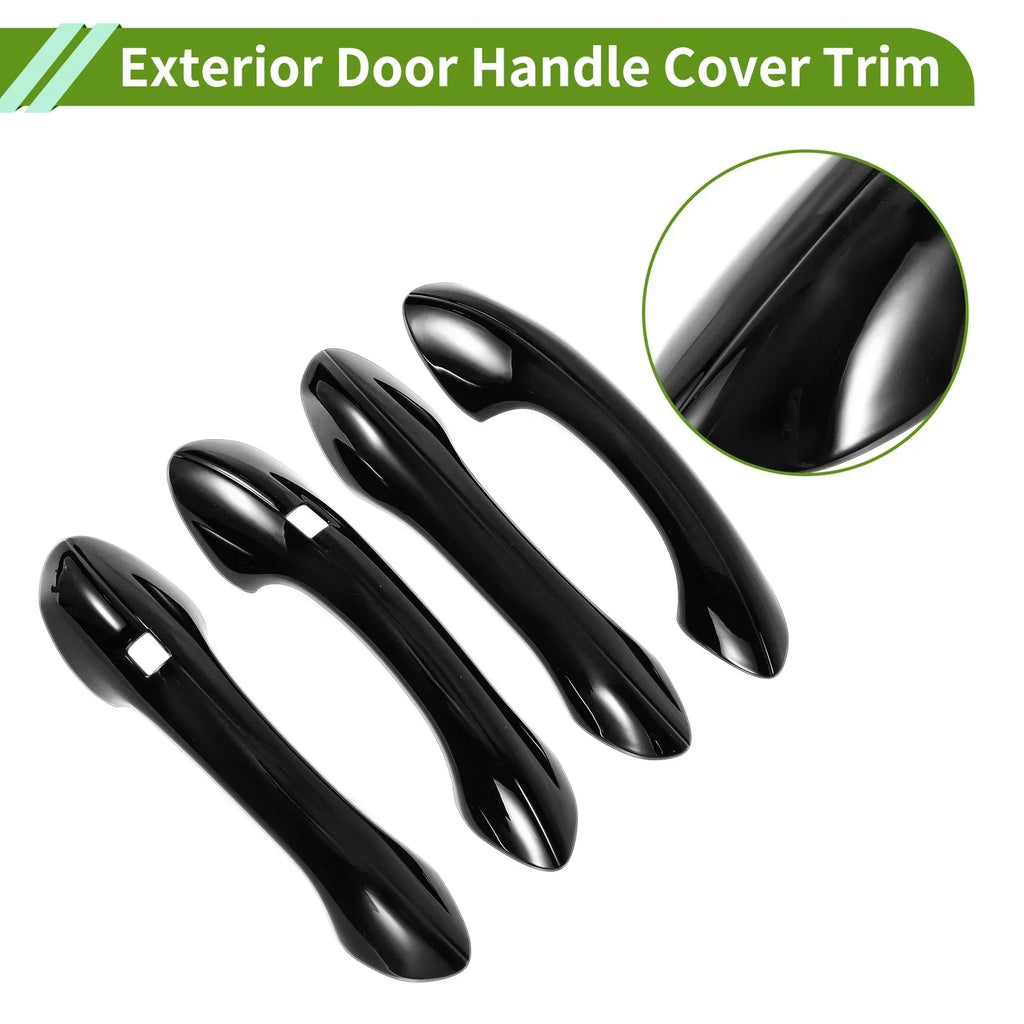 Exterior Door Handle Cover Trim for Hyundai Santa Fe 2019-2023 Gloss Black