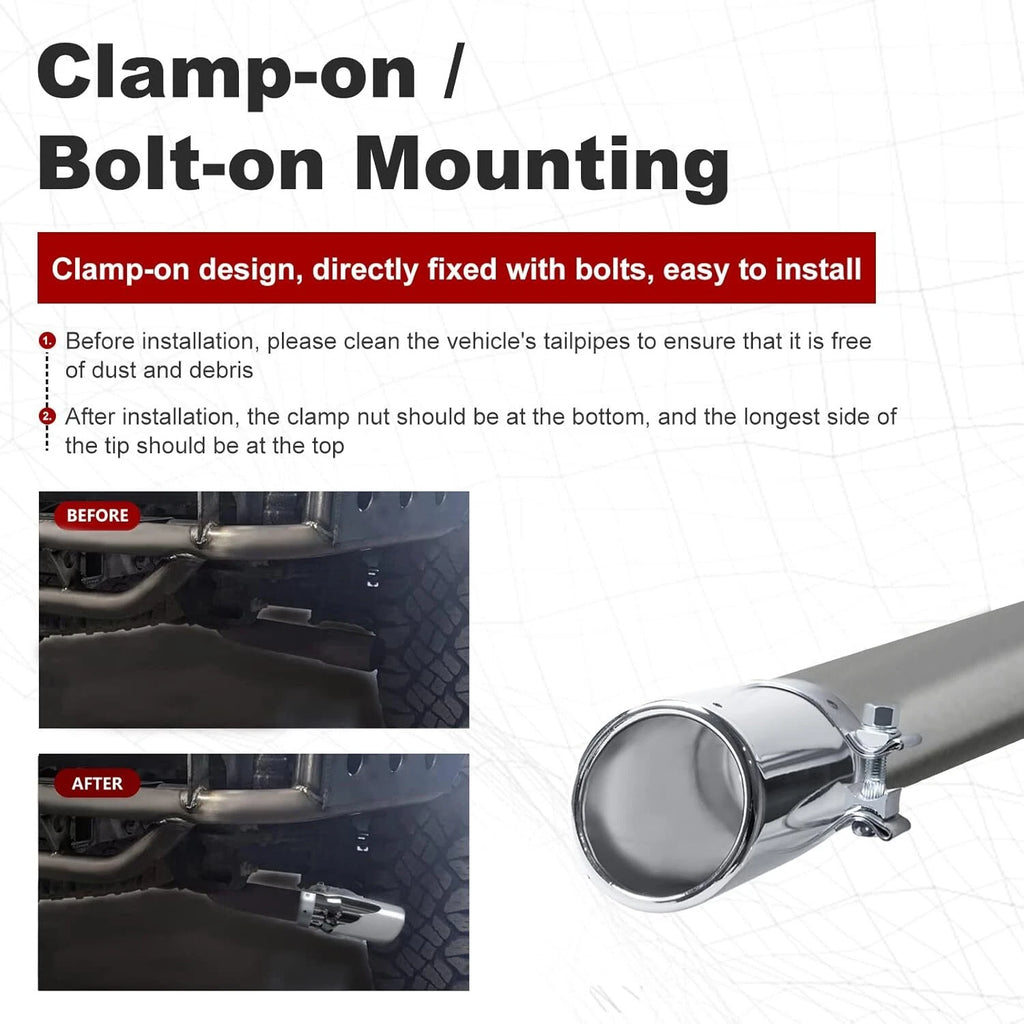 Chrome Exhaust Tip for Toyota Tacoma (2005–2024) Pt932-35162