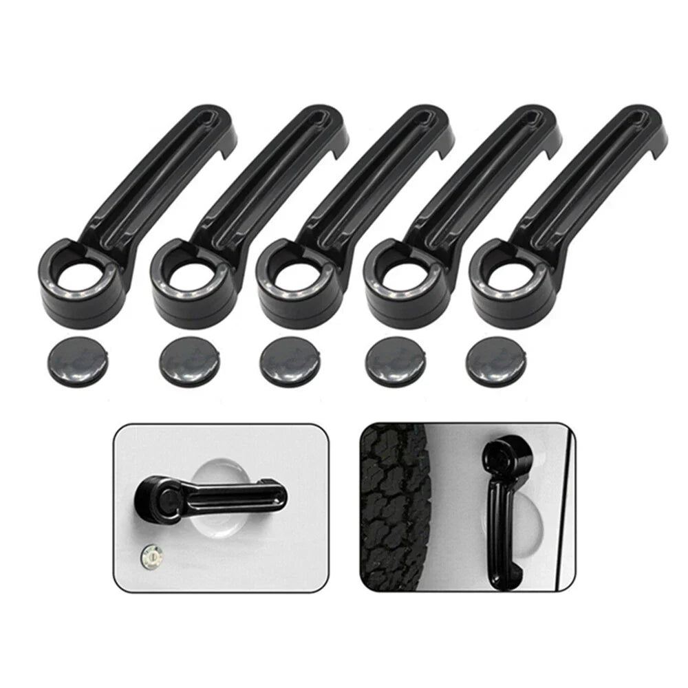 5Pcs Door Handle Cover Trim for Jeep Wrangler (2007-2018)