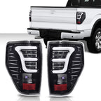LED Tube Tail Lights for Ford F-150 (2009–2014) Black Assembly