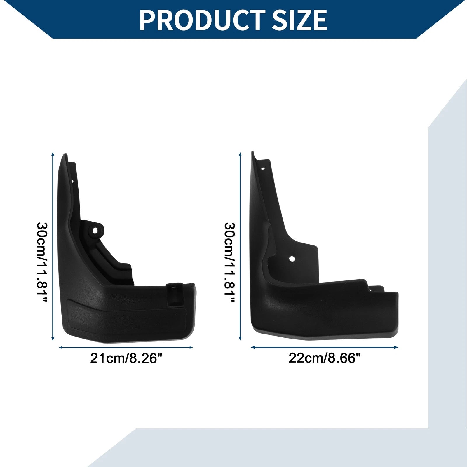 Set of 2 Mud Flaps Splash Guards for Mercedes-Benz GLC 300L (2020–2022)