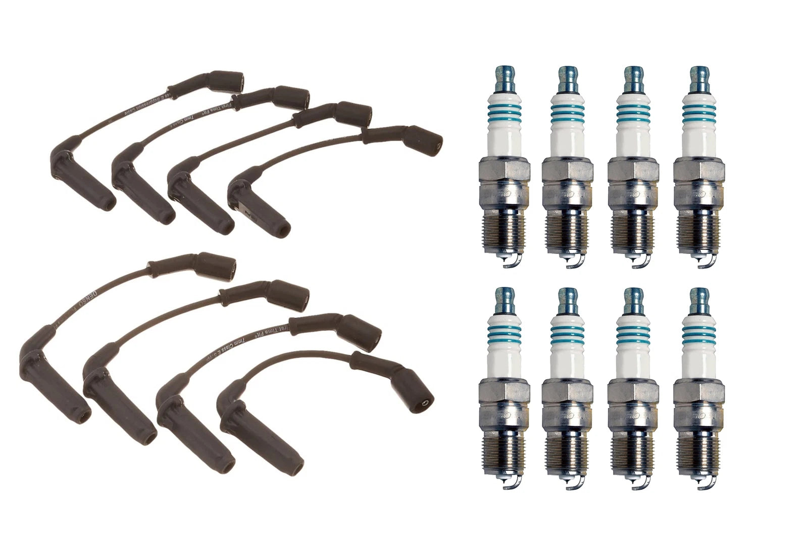 Denso Wire Set & 8 Iridium Power Spark Plugs for Chevy GMC V8 (0.044)