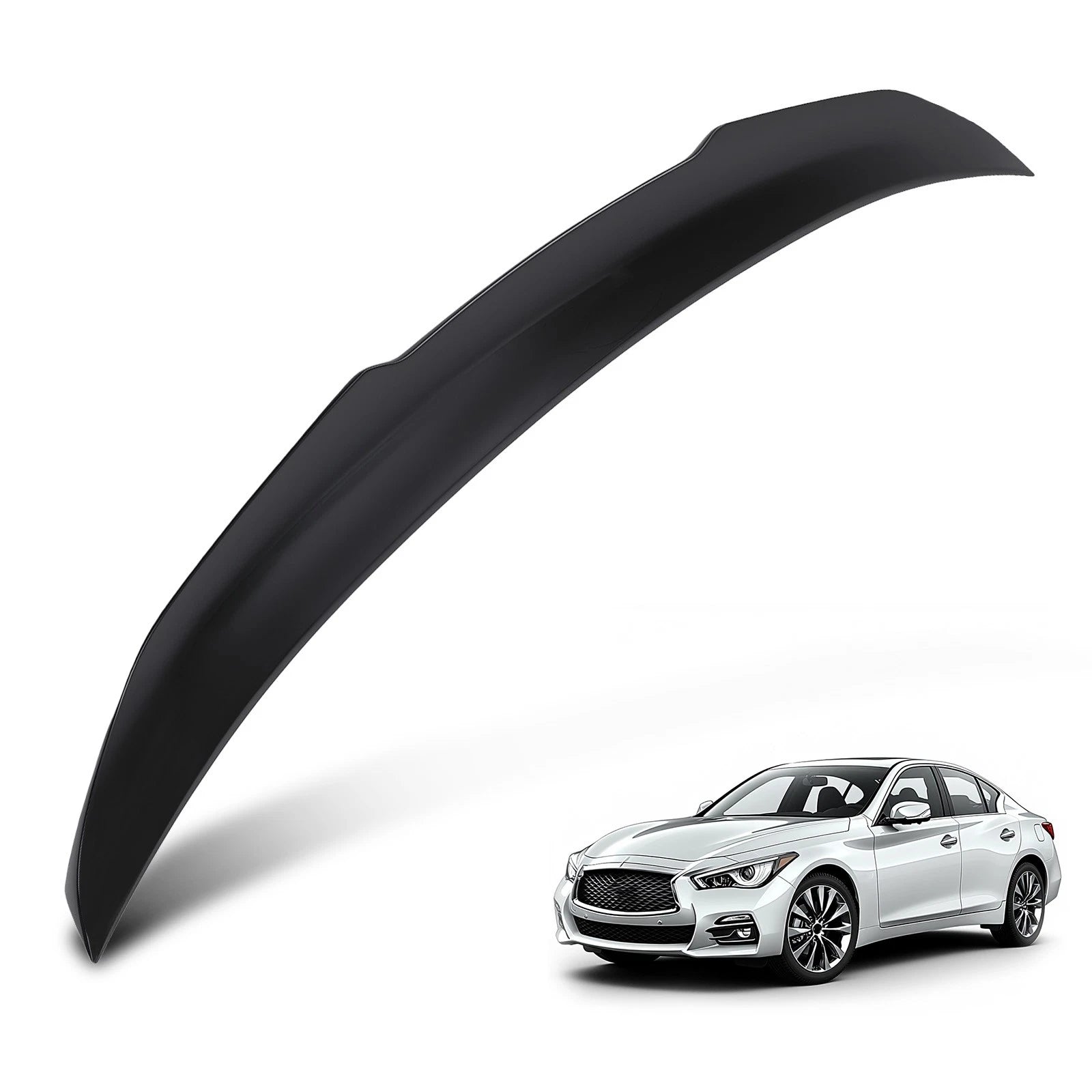 Rear Trunk Spoiler Wing Lip for Infiniti Q50 (2014–2024) ABS Painted