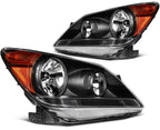2X Headlight Assembly for Honda Odyssey (2008–2010) Black Housing