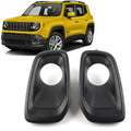 Pair Front Bumper Fog Light Cover Kit for Jeep Renegade (2015–2017)