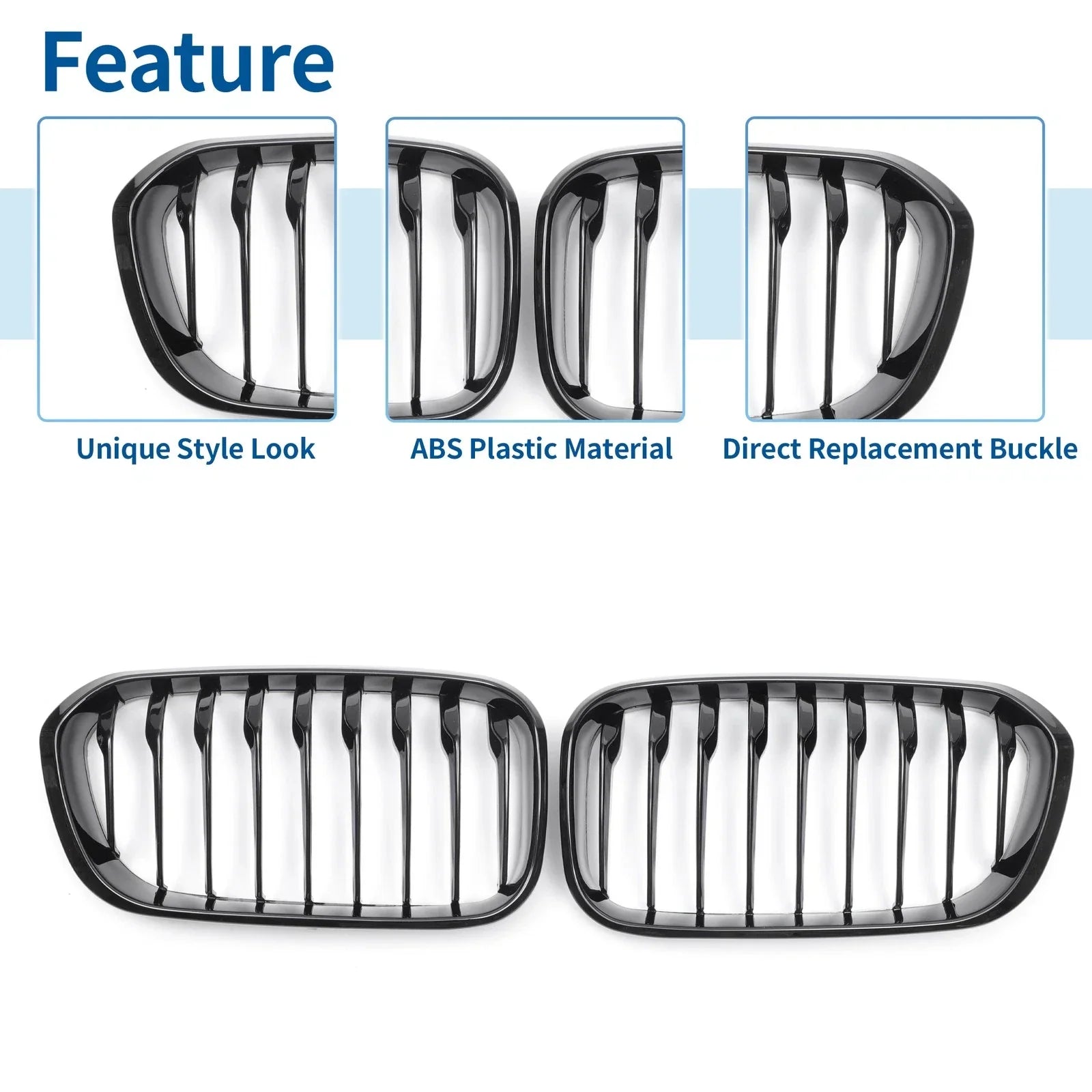 Front Bumper Grille for BMW 1 Series F20 Signal Slat (2015-2018)