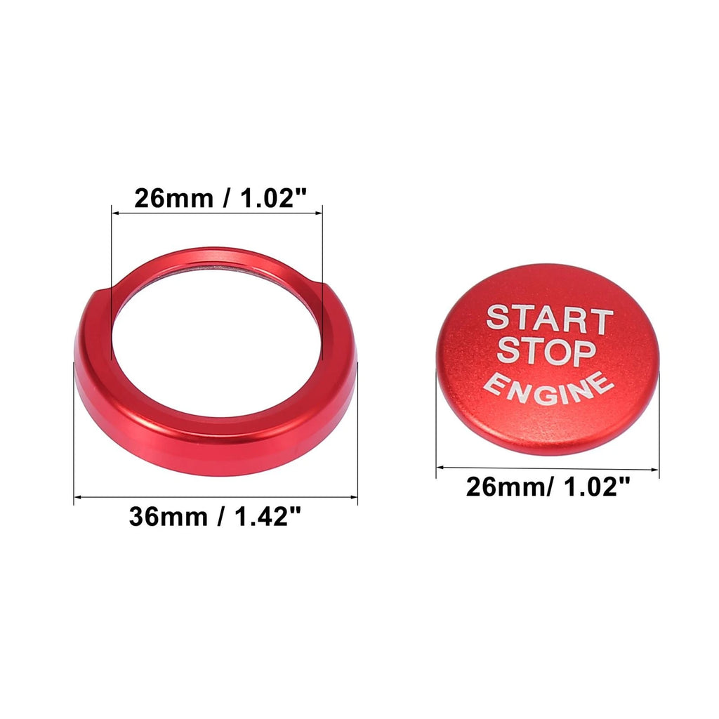 Start Stop Button Cap Ring Kit for BMW 1 2 3 4 Series X1 X2 (2011–2023)