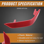 Rear Right Bumper Reflector Light Cover for Nissan Rogue (2014–2020) 26565-6FV0A Red
