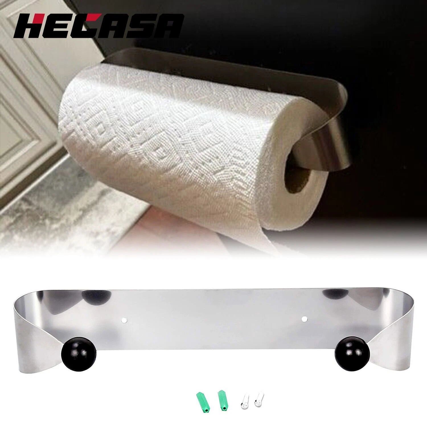 Stainless Steel Paper Towel Holder for Kitchen Bathroom Wall Mount