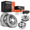 Front Disc Brake Rotor & Pad Set for Chevy GMC Envoy Buick 