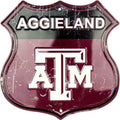 12" Die Cut Route Sign for Texas A & M Aggieland