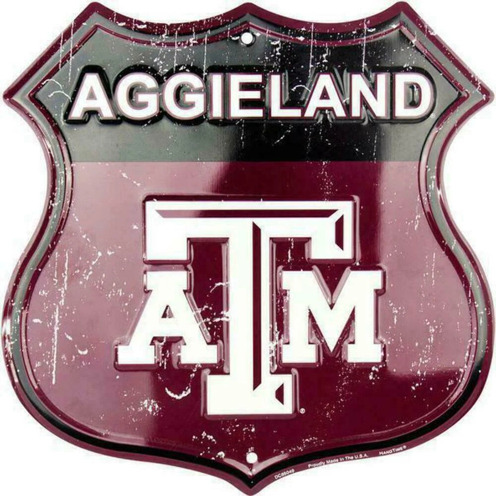 12" Die Cut Route Sign for Texas A & M Aggieland