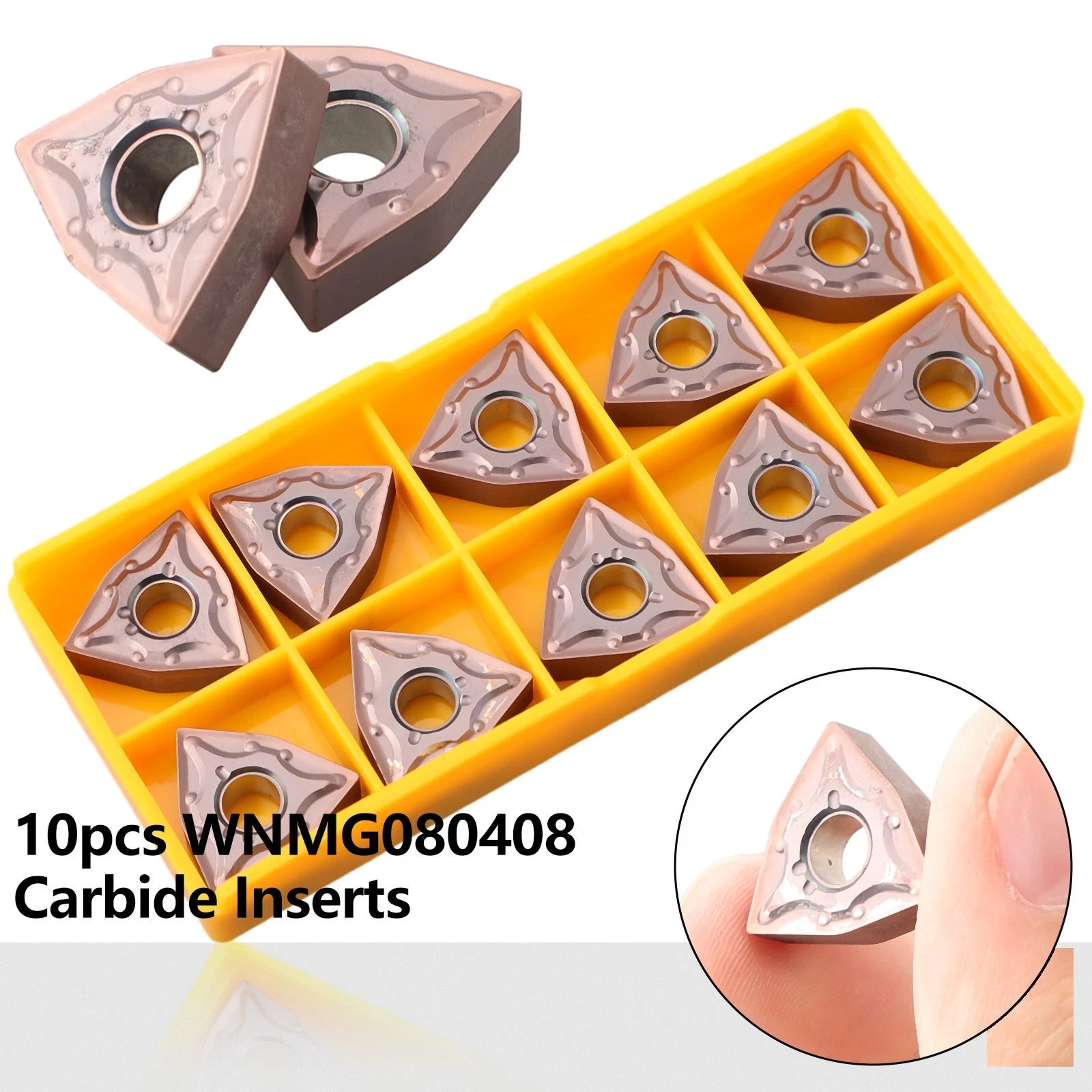 10pcs WNMG0804 WNMG080408 Carbide Inserts for Lathe Tool Holder