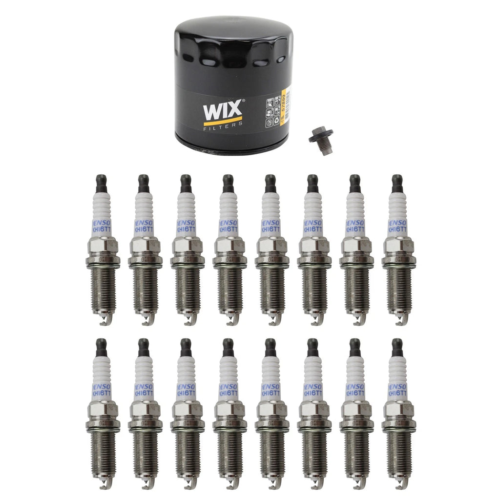 Wix Engine Oil Filter & Denso Spark Plugs Set for Dodge Challenger Charger (2015–2023)