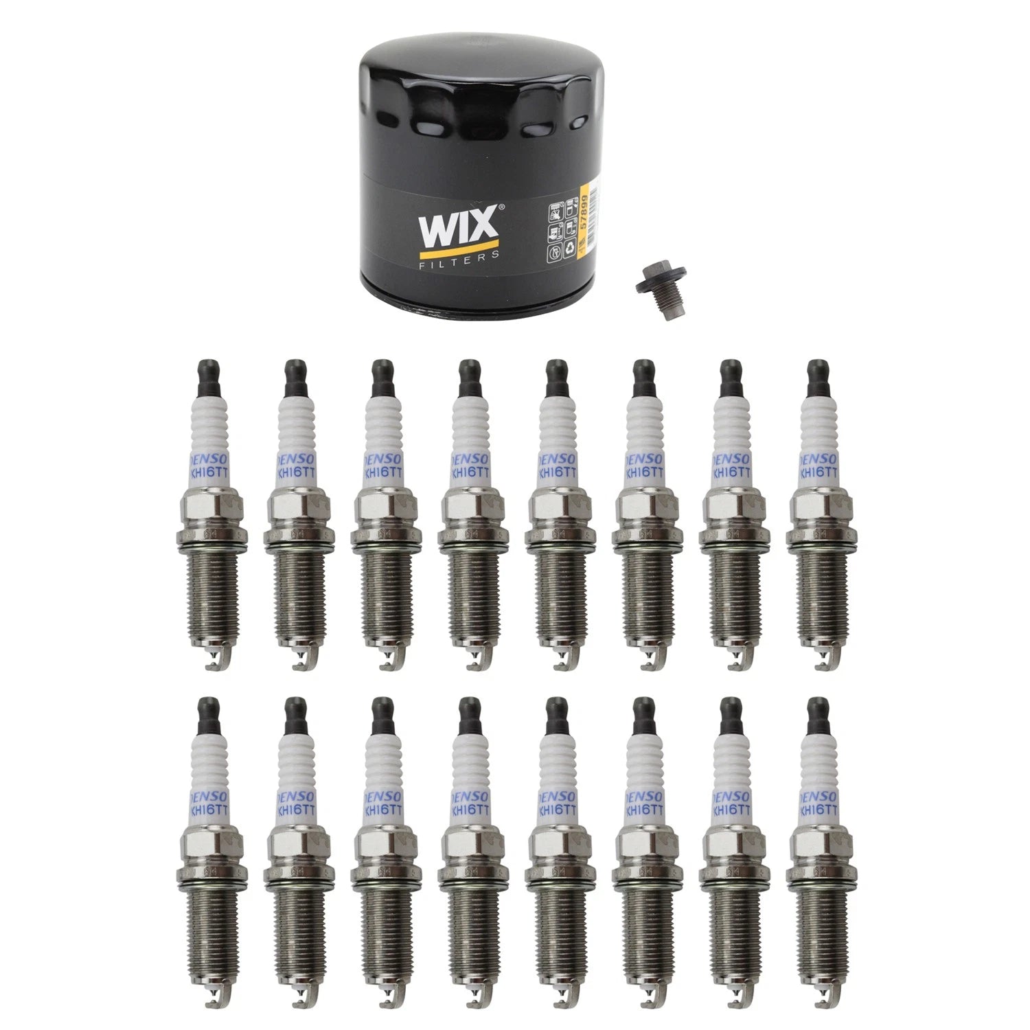 Wix Engine Oil Filter & Denso Spark Plugs Set for Dodge Challenger Charger (2015–2023)