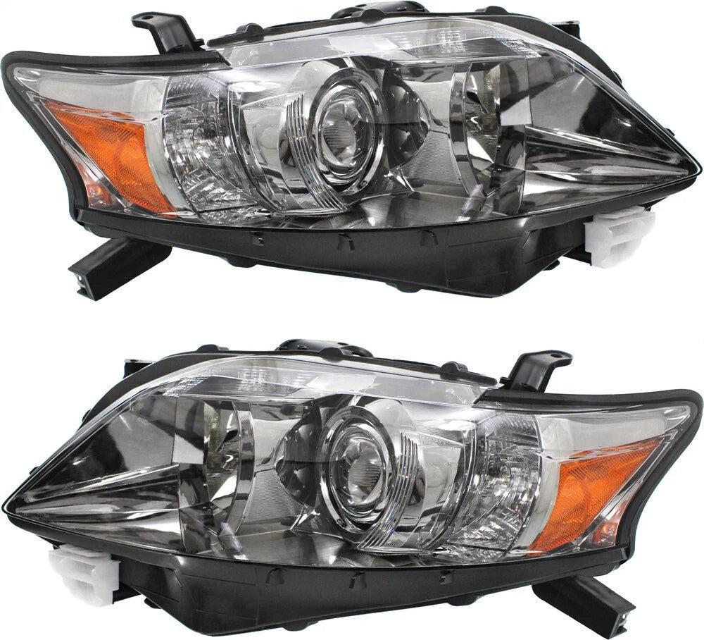 HID/Xenon Headlight Set for Lexus RX350 (2010–2012) AFS Chrome Right + Left Pair