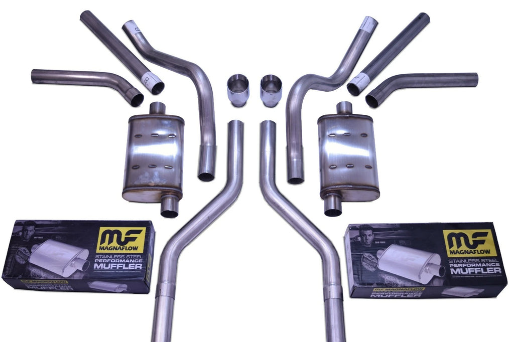 Dual Exhaust Kit for Chevy GMC C10 (1963–1972) - 2.5" Magnaflow Side Exit