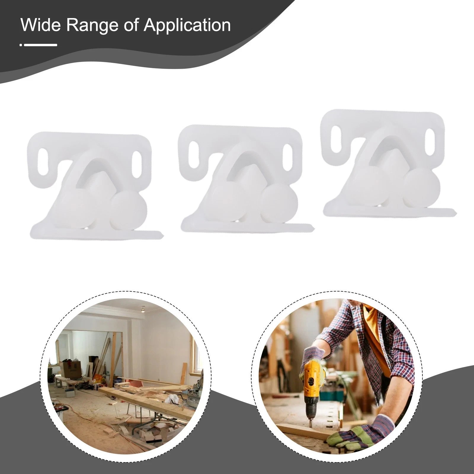 Latch Catch Door Roller Set of 3 for Boat Cabinet Closet Drawer Dresser