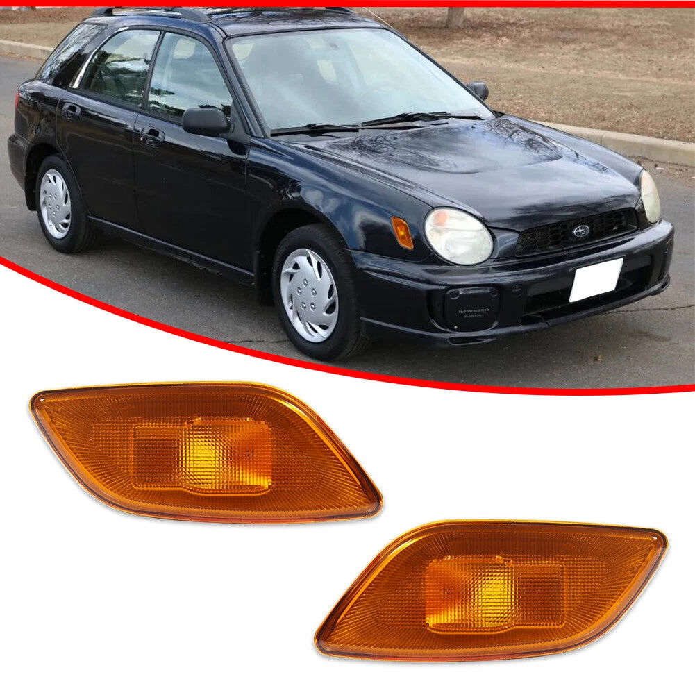 2X Amber Lens Side Marker Lights for Subaru Impreza (2002–2003)