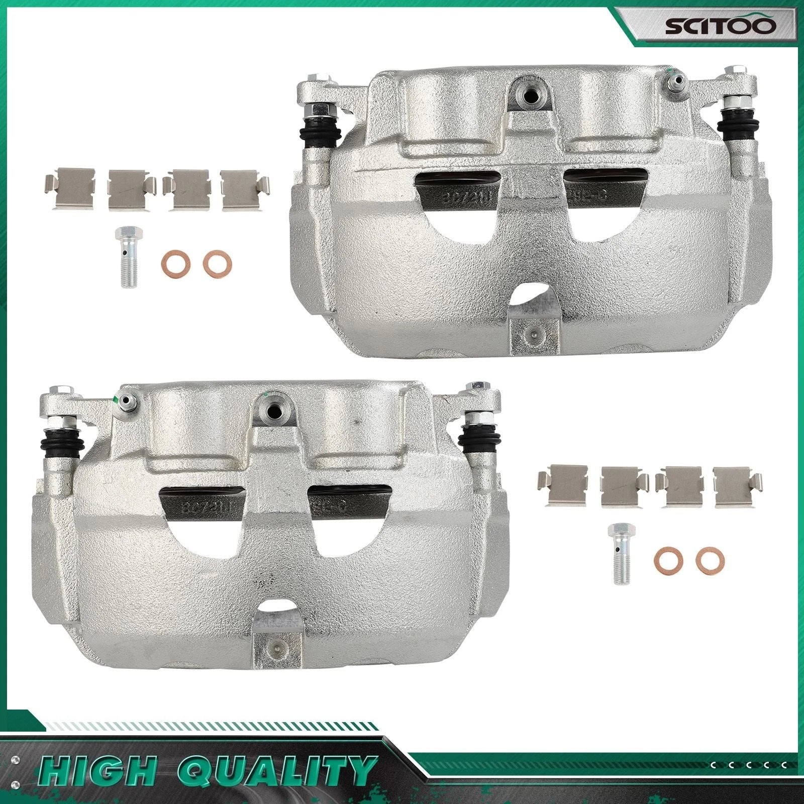Front Brake Calipers w/ Bracket for Ford Econoline (2010–2014)