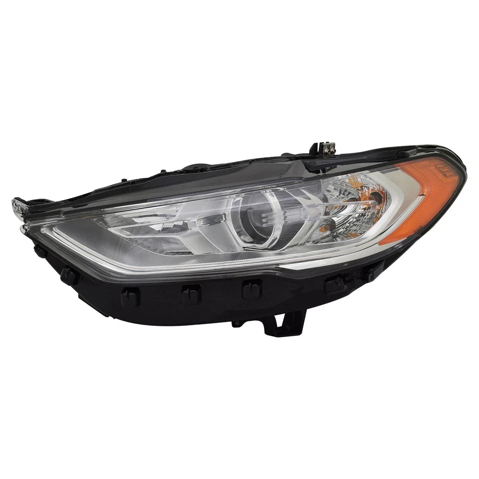 Halogen Headlight for Ford Fusion (2017–2020) Left Driver Side, w/o DRL