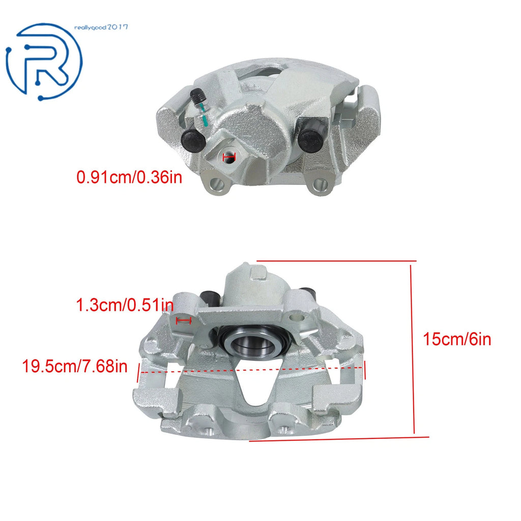 Front LH & RH Brake Caliper w/ Bracket for Volkswagen Jetta Beetle (2014)
