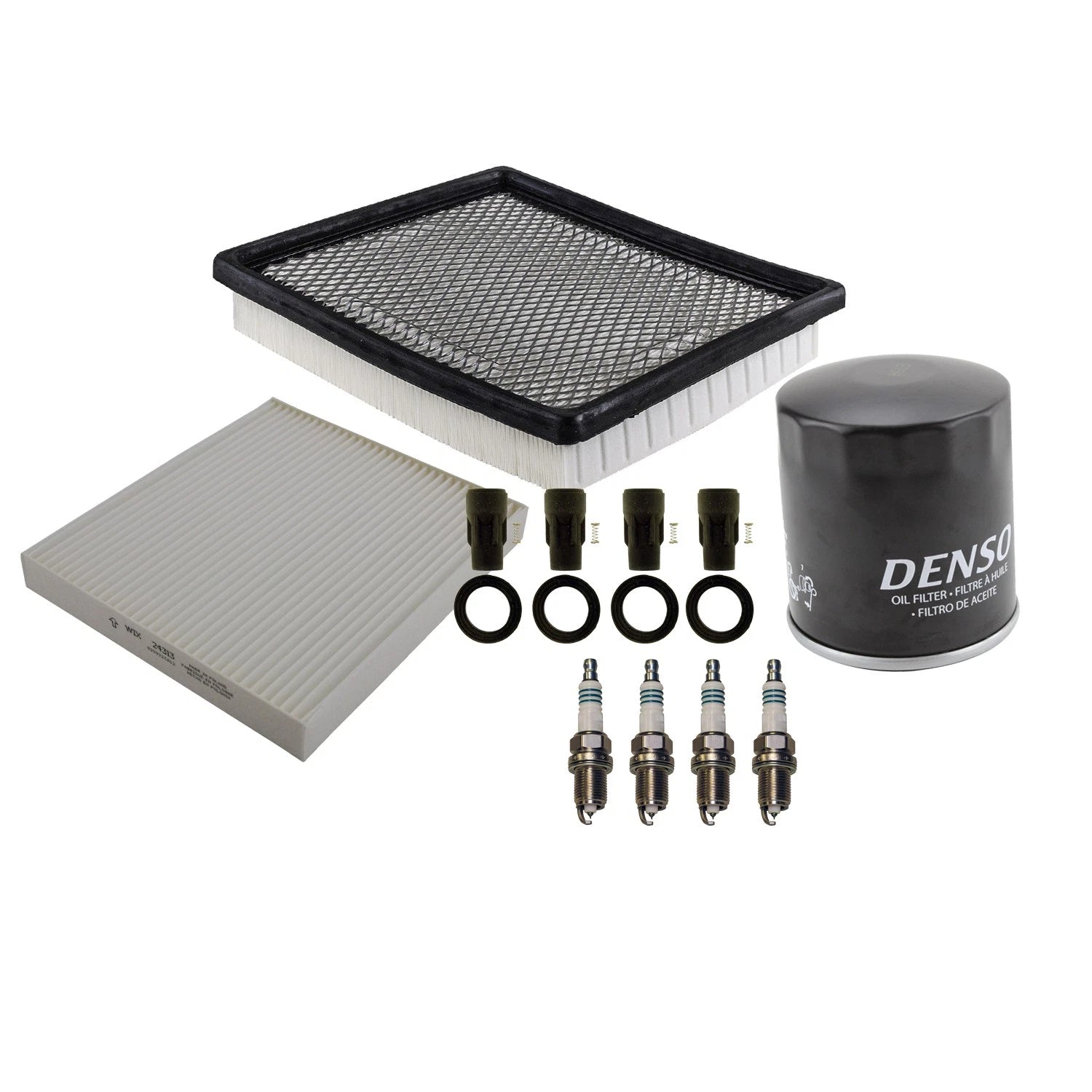 Tune Up Kit with 4 Spark Plugs & Boots for Dodge Avenger Sebring (2007–2010)