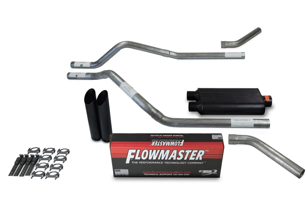 Dual Exhaust Kit for GMC Jimmy (1995–1999) - Flowmaster 50 Series Black Tip