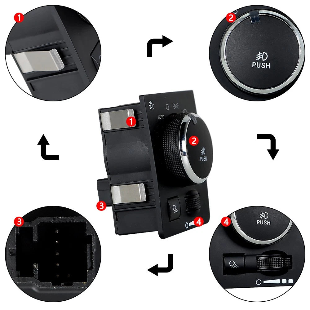 Fog Lamp Switch Knob for Ram 1500 2500 3500 4500 5500