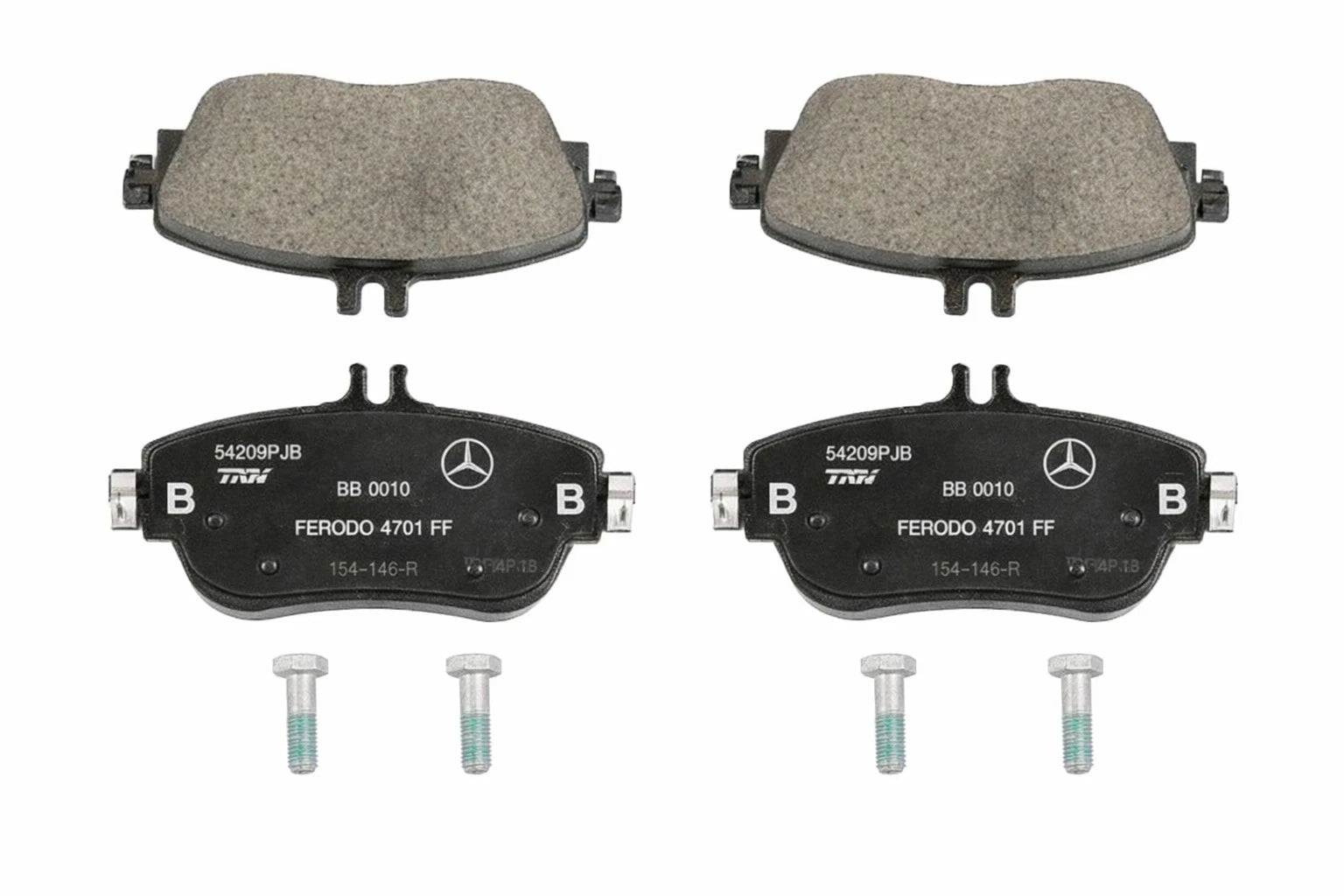 Set of 4 Front Disc Brake Pads for Mercedes-Benz CLA250, GLA250 (2014–2020) 0084200320