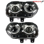 Set of 2 LED Headlights for Dodge Challenger (2015–2018) Black