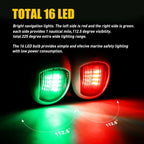 2X LED Navigation Lights for Marine Yacht Boat (EV)
