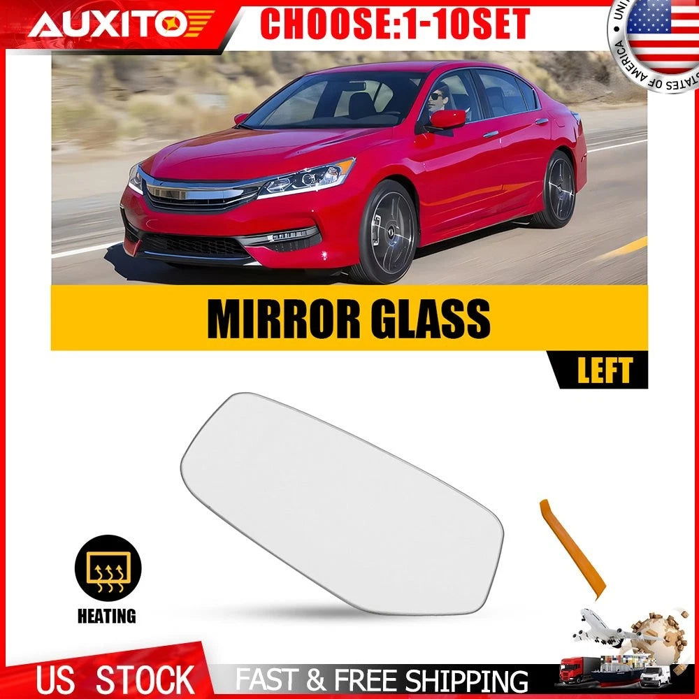 Heated Mirror Glass for Honda Accord (2013–2017) Left with Backing Plate