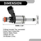 Fuel Injector No.CP9Z-9F593-B for Ford Focus (2012–2018) 2.0L Black