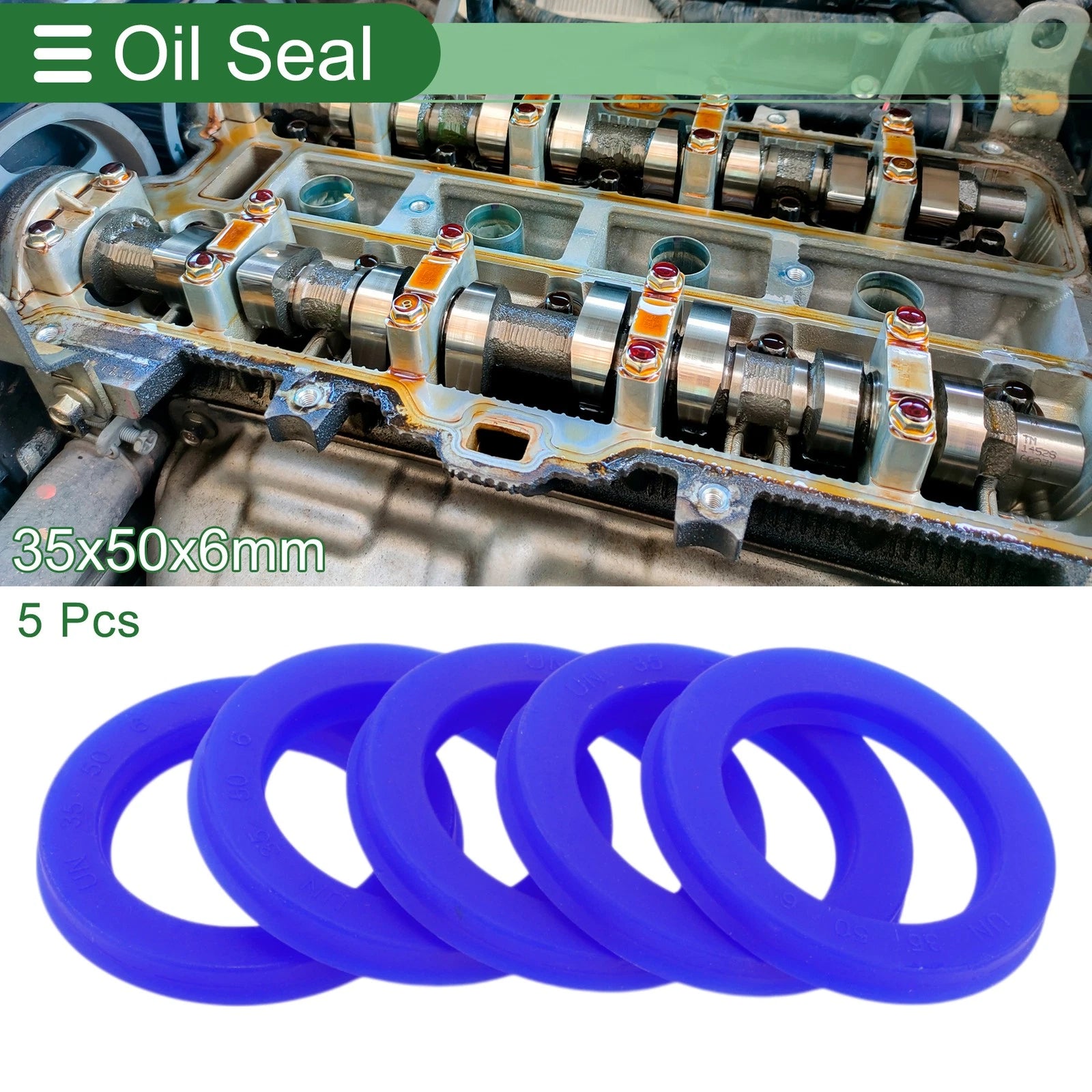 Set of 5 Oil Seal Rotary Shaft Seal 35x50x6mm High Pressure for Various Models